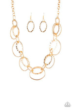 Load image into Gallery viewer, Bend OVAL Backwards - Gold Necklace
