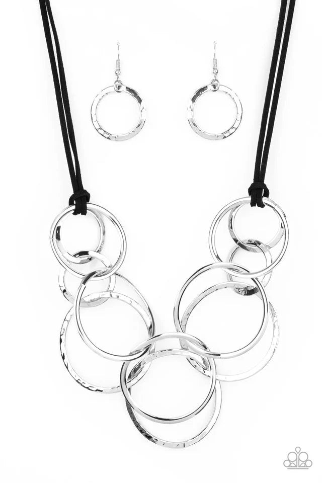 Spiraling Out of COUTURE - Silver Necklace