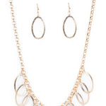 Load image into Gallery viewer, Double OVAL-time - Gold Necklace
