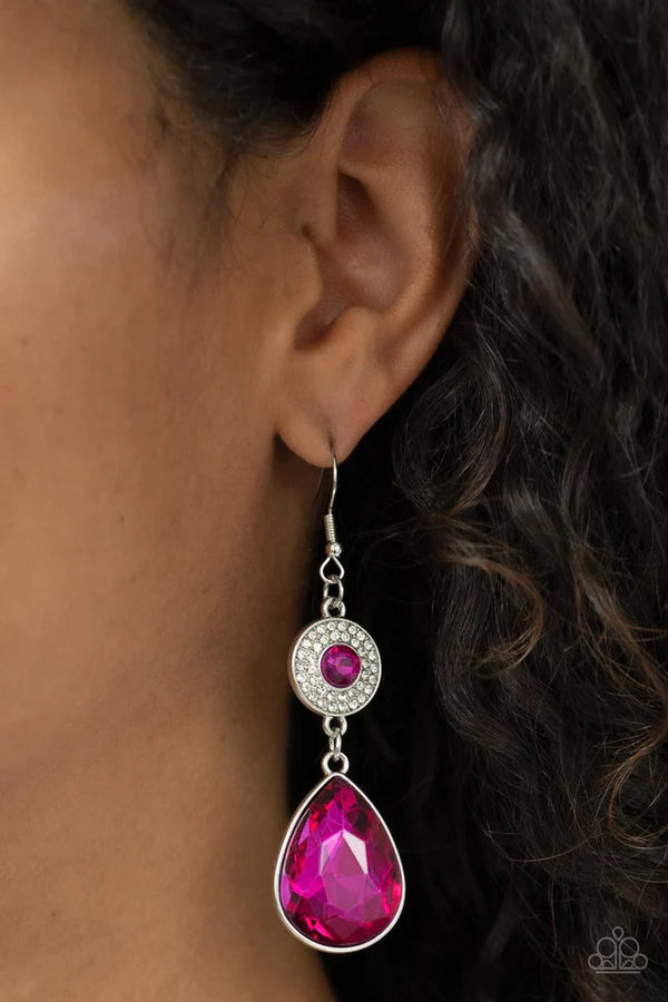 Collecting My Royalties - Pink Earrin